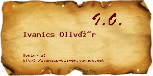 Ivanics Olivér névjegykártya