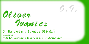 oliver ivanics business card